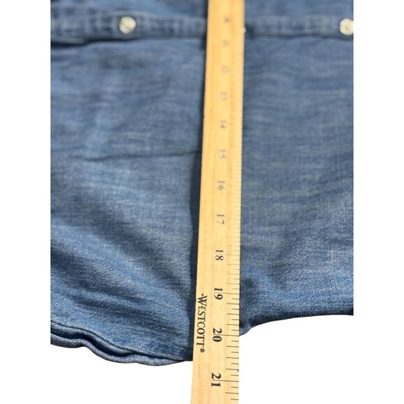 Old Navy Womens M Sleeveless Denim Shirt Dress Button Up Front 100% cotton - Picture 5 of 7